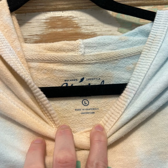 Tie Dye Schweitzer Mountain Cropped Hoodie - Picture 2 of 3